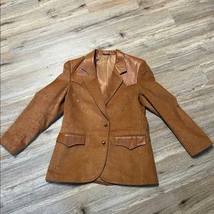 Vintage Pioneer Wear Mens blazer jacket. Pure leather/corduroy